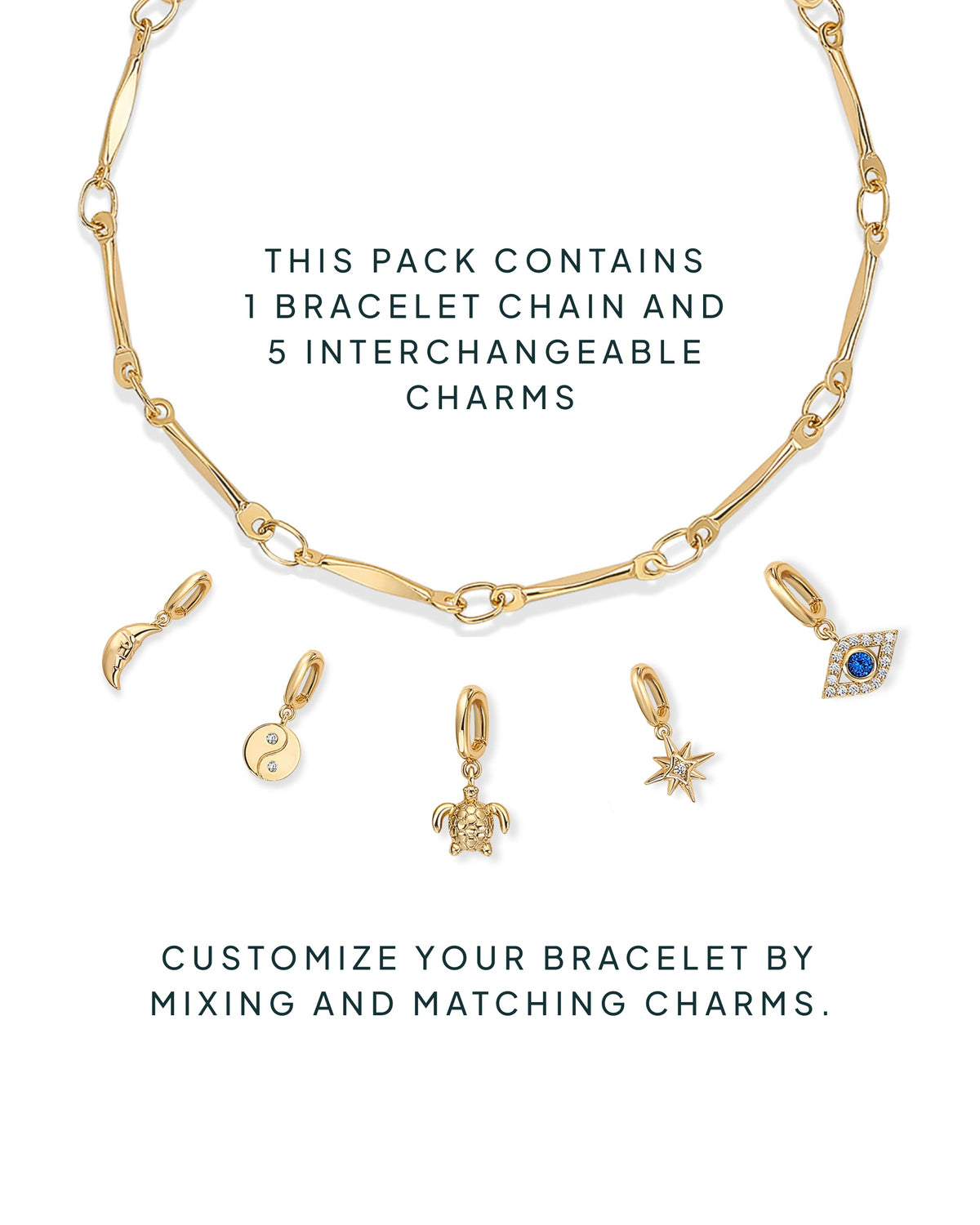 Cosmic Drip Charm Bracelet Set
